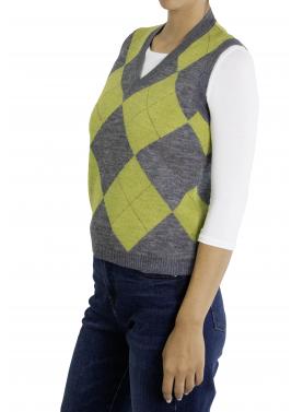 Gilet avvitato fantasia 